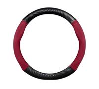 Coprivolante Antiscivolo Per Volvo Per S40 Per S60 Per S80 Per S90 Per V40 Per V50 Per V60 Per V70 Per V90 Coprivolante Auto In Pelle Scamosciata E Fibra Di Carbonio Coprivolante Per Auto(1-Red)