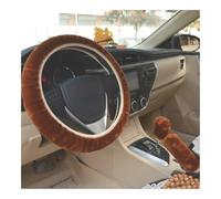 Coprivolante Auto 3 pezzi/set coprivolante invernale in morbida lana per auto custodia calda per freno per leva del cambio accessori per interni