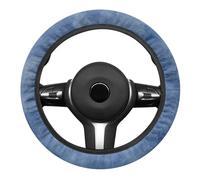 Coprivolante Auto Blu Minimalista Flanella Universale 38Cm, Antiscivolo Traspirante Durevoli, Per Quattro Stagioni, Accessori Auto Interno | Regali Per Donna E Uomo