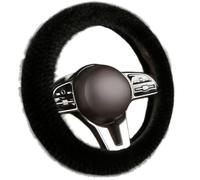 Coprivolante Auto Compatibile con VW saveiro Double Cab 2017-2026,Copristerzo Peluche,Protezione per Il Volante dell’Auto,Accessori Auto Interno,per l'inverno e la Guida,Black
