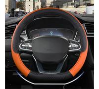 Coprivolante Auto Coprivolante A Forma D In Pelle PU Per Hyundai Per Santa Fe 2014-2020 Custodia Volante Auto(Arancia)