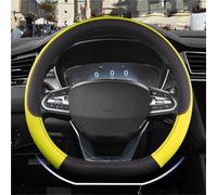 Coprivolante Auto Coprivolante A Forma D In Pelle PU Per Hyundai Per Santa Fe 2014-2020 Custodia Volante Auto(Giallo)