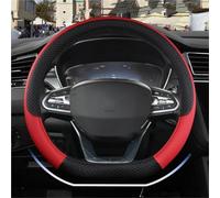 Coprivolante Auto Coprivolante A Forma D In Pelle PU Per Hyundai Per Santa Fe 2014-2020 Custodia Volante Auto(Rosso)
