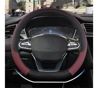 Coprivolante Auto Coprivolante A Forma D In Pelle PU Per Hyundai Per Santa Fe 2014-2020 Custodia Volante Auto(VINO ROSSO)