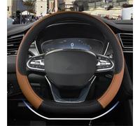 Coprivolante Auto Coprivolante A Forma D In Pelle PU Per Hyundai Per Santa Fe 2014-2020 Custodia Volante Auto(Marrone)