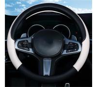 Coprivolante Auto Coprivolante Colorato Antiscivolo E Resistente Al Sudore In Pelle PU Universale 14.5-15" Adatto Per La Maggior Parte Delle Auto Custodia Volante Auto(Black White)