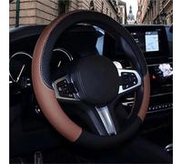 Coprivolante Auto Coprivolante Colorato Antiscivolo E Resistente Al Sudore In Pelle PU Universale 14.5-15" Adatto Per La Maggior Parte Delle Auto Custodia Volante Auto(Black coffee)