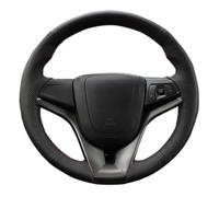 Coprivolante Auto,Coprivolante Coprivolante nero in morbida pelle sintetica cucito a mano Uso adatto per Chevrolet Cruze 2009-2014(Yellow Thread)