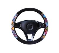 Coprivolante Auto Coprivolante Elastico Per Auto Con Blocchi Colore Realizzato In Materiale Subacqueo Non Circolare Incassato Coprivolante(Checkered Pattern)