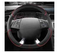 Coprivolante Auto Coprivolante In Microfibra Per Auto In Pelle Per Citroen C3-XR C4 Per Sega C4L Per Elysee DS3 DS4 DS5 DS6 DS7 DS9 Accessori Per Auto Copri Sterzo Macchina(Rosso)