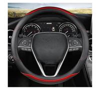 Coprivolante Auto Coprivolante In Pelle E Fibra Di Carbonio Per Auto Da 38 Cm Per Corolla Per CH-R Per Camry Per Rav4 Per Auris Accessori Per Auto Copri Sterzo Macchina(Rosso)
