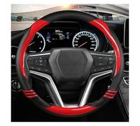 Coprivolante Auto Coprivolante Per Auto In Pelle E Fibra Di Carbonio Per Isuzu Per D-MAX 2013-2018 Per Mu-X 2013-2018 Per D-Max Per MU-X III 2020-2023(Rosso)