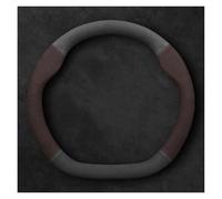 Coprivolante Auto Coprivolante per auto pelle scamosciata 14,96 pollici per Ford per Kuga per Edge per Puma per EcoSport per Ranger per transito(D Brown)