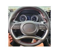 Coprivolante Auto Coprivolante Per Hyundai Per Sonata Dn8 10th 2020, Cucito A Mano In Materiale sintetico Intrecciata Antiscivolo Coprivolante(filo rosso)