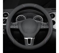 Coprivolante Auto in Pelle per Hyundai Santa Cruz 2025, Copertura di Volante Antiscivolo Traspirante Copristerzo Accessori Auto Interno,Black-Line-O Shape