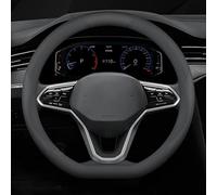Coprivolante Auto in Pelle per Toyota Auris Aygo Aygo X C-HR Corolla Corolla Cross Hilux, Copertura di Volante Antiscivolo Traspirante Copristerzo Accessori Auto Interno,Black-D Shape