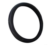 Coprivolante auto in pelle PU con impugnatura antiscivolo e materiale traspirante per ruote standard da 14 5 15 pollici (grigio)