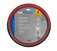 Coprivolante auto universale similpelle traforata traspirante nero/rosso 37-39cm