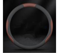 Coprivolante Auto per Audi Q8 2018-2023, Traspirante Antiscivolo Copristerzo Protezione Copertina Rivestimento Volante,Black-Brown-O-Shape