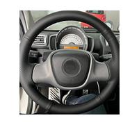 Coprivolante Auto Per Benz Per Smart 451 Fortwo 2009-2015 Coprivolante Per Auto In Microfibra Cucito A Mano, Colore Nero Coprivolante(White Thread)