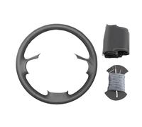 Coprivolante Auto Per Benz W203 Classe C 2001-2007 Accessori auto in pelle sintetica, rivestimento volante nero Copri Volante(Grey Thread)