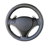 Coprivolante Auto Per BMW Serie 1 E81 E82 E87 E88 Serie 3 E90 E91 E92 Coprivolante Auto In Similpelle Antiscivolo Intrecciata(White Thread)