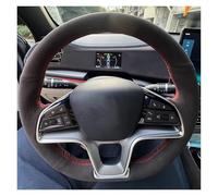 Coprivolante Auto Per BYD Per Song Plus Per Dmi Per Song Pro EV Per Energy Per BYD Per Qin Plus Coprivolante auto fai-da-te Wrap Treccia in pelle scamosciata Coprivolanti(Yellow Thread)
