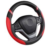 Coprivolante Auto per Ford Mustang GT 2015 2017 2018 2019, Respirabile PU Pelle Automobile Copertura Volante Microfibra Antiscivolo Coprivolanti Intern,F/Red