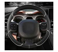Coprivolante Auto per Jaguar F-PACE 2017-2026, Pelle Microfibra, Traspirante e Antiscivolo Copri Volante, Universale 37-38 cm, Accessori Auto Interno(White,O)