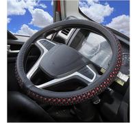 Coprivolante Auto per Jaguar XE XF XJ E-Pace F-Pace I-Pace Xel 2000-2023, Comfort Traspirante Antiscivolo Copri Volante Protezione Universale 38cm Copertura Interni Accessori,Black-Red