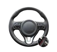 Coprivolante Auto Per K5 2016 2017 Per Sportage 4 KX5 FAI DA TE Nero In Microfibra PU Copertura del Volante Dell'automobile Accessori Interni
