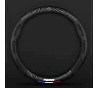 Coprivolante Auto per Mazda CX-30 2019-2024,Pelle Microfibra Volante Cover Antiscivolo Traspirante Volante Protettore con Logo Emblema Auto Coprivolanti Accessori Interno