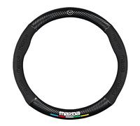 Coprivolante Auto per Mazda CX-30 CX30 2019-2020, Copertura Volante Auto in Pelle Microfibra, Protezione Copri Volante Antiscivolo Traspirante,Black