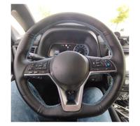 coprivolante auto Per Nissan Per i calci Per X-TRAIL | Coprivolante per auto personalizzato - Pelle in microfibra antiscivolo, accessorio in stile intrecciato(Red Thread)