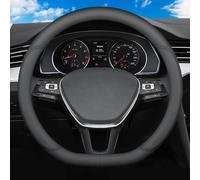 Coprivolante Auto per Opel Mokka X A J13 I 2016-2019,Antiscivolo Pelle Microfibra Coprivolante Traspirante Coprivolante 37-38cm/15'' Accessori Auto Interno,Black-1-D type