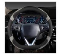 Coprivolante Auto Per Opel Per Grandland X Per Insignia CT 2017-2022 Coprivolante Per Auto In Pelle A Forma Di D Copri Sterzo Macchina(Grigio)