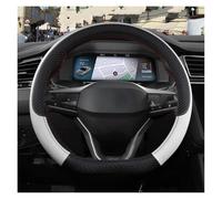 Coprivolante Auto Per Seat Per Ibiza 6L 6J 6P 6F KJ1 FR Coprivolante Per Auto In Pelle PU Antiscivolo 9 Colori Accessori Per Auto(D shape White)