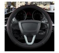 Coprivolante Auto Per Seat Per Ibiza 6L 6J 6P 6F KJ1 FR Coprivolante Per Auto In Pelle PU Antiscivolo 9 Colori Accessori Per Auto(O shape Black)