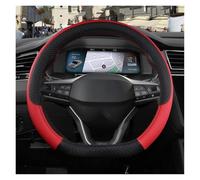 Coprivolante Auto Per Seat Per Ibiza 6L 6J 6P 6F KJ1 FR Coprivolante Per Auto In Pelle PU Antiscivolo 9 Colori Accessori Per Auto(D shape Red)