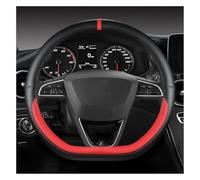 Coprivolante Auto Per Seat Per Leon Per Cupra R Per ST Per Ateca Coprivolante Per Auto Protezione Automatica In Pelle PU(RED D SHAPE)