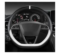 Coprivolante Auto Per Seat Per Leon Per Cupra R Per ST Per Ateca Coprivolante Per Auto Protezione Automatica In Pelle PU(WHITE D SHAPE)