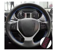 Coprivolante Auto Per Swift 2011-2017 Per SX4 Per S-CROSS Per Celerio Per Vitara 2015-2019 Coprivolante In Pelle Traforata Nera Cucita A Mano Copri Volante(Rosso)
