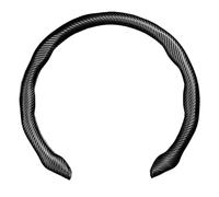 coprivolante auto Per Toyota Per Prado Per Prius Per Yaris Auto Pelle Scamosciata Coprivolante(Pelle di carbonio - Nero B)