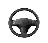 Coprivolante Auto Per Toyota Per Yaris Per Vios Per RAV4 2006-2009 Per Scion XB 2008 FAI DA TE In Microfibra Nera In Materiale sintetico Cucita A Mano Copertura Del Volante Dell'automobile(Black Threa
