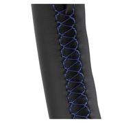 coprivolante auto Per VW Per Il Vecchio Golf 4 MK4 | Volante per auto cucito a mano fai da te, rivestimento in morbida pelle traforata, nero(Blue Thread)