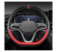 Coprivolante Auto Per VW Per Teramont Per Atlas Per T-Roc Per T-cross 2017-2021 Coprivolante Per Auto A Forma Di D Copri Sterzo Macchina(Rosso)