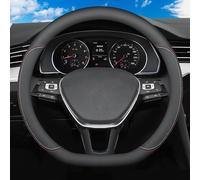 Coprivolante Auto per VW T-ROC 1 (I) A1 I 2017-2024,Antiscivolo Pelle Microfibra Coprivolante Traspirante Coprivolante 37-38cm/15'' Accessori Auto Interno,Colored lines-2-D type