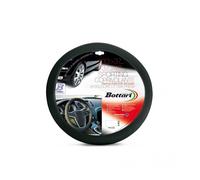 Coprivolante Auto "SPORTING" diametro 33/37 Cm Antisudore Nero Poliestere Gomma