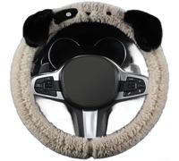 Coprivolante Auto Standard 38cm Sintetica Calda Coprivolante(D) | Materiale peluche morbido, sintetica calda, tocco confortevole, ideale inverno, antiscivolo interno