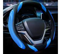 Coprivolante Auto Stile Sportivo Pelle Microfibra, 37-38 cm, Blu | Silicone, Ant